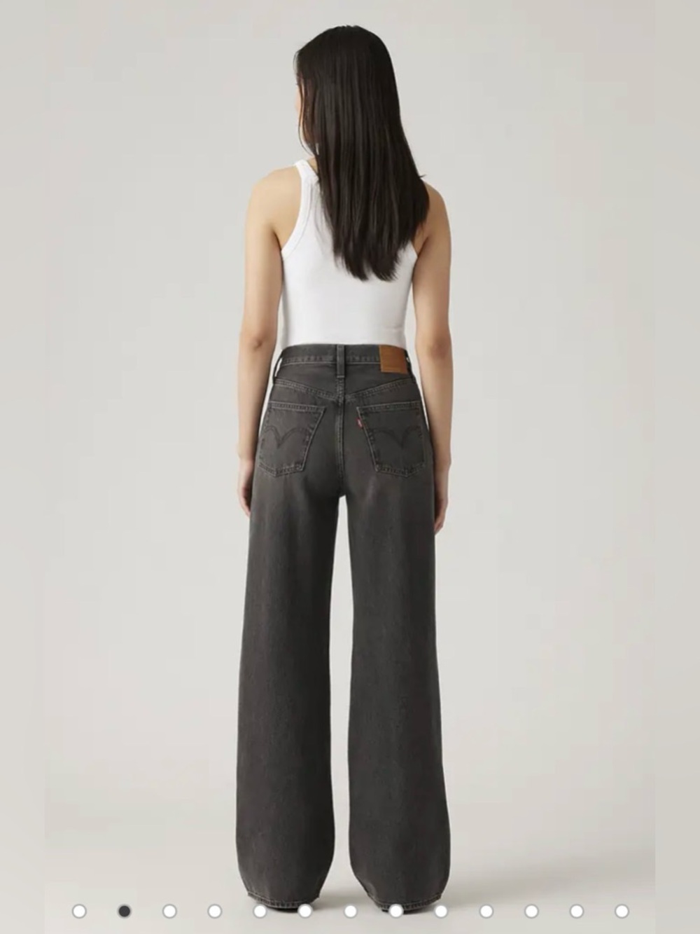 Levi's Black High-Rise “Ribcage” Wide Leg Jeans - Picture 2 of 11